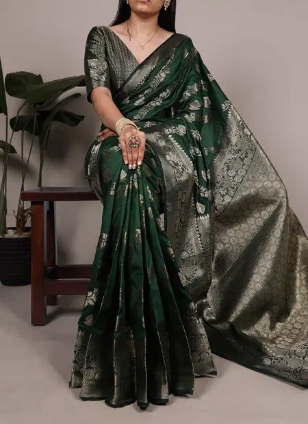 Ynf7914grn Naylon Weaving Work Saree Best Wholesale Shop In Surat